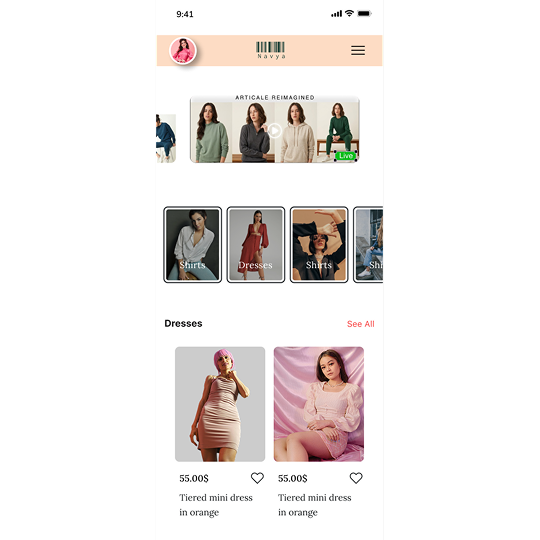 Clothing App UI Design