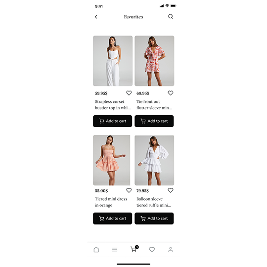 Clothing App UI Design