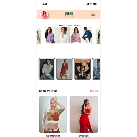 Clothing App UI Design