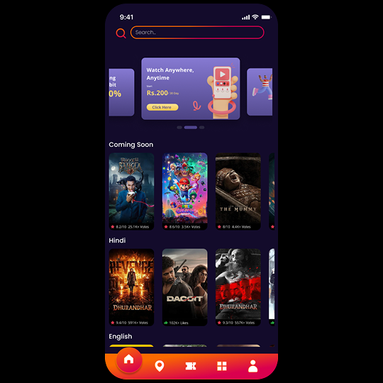 Movie Booking App UI Design