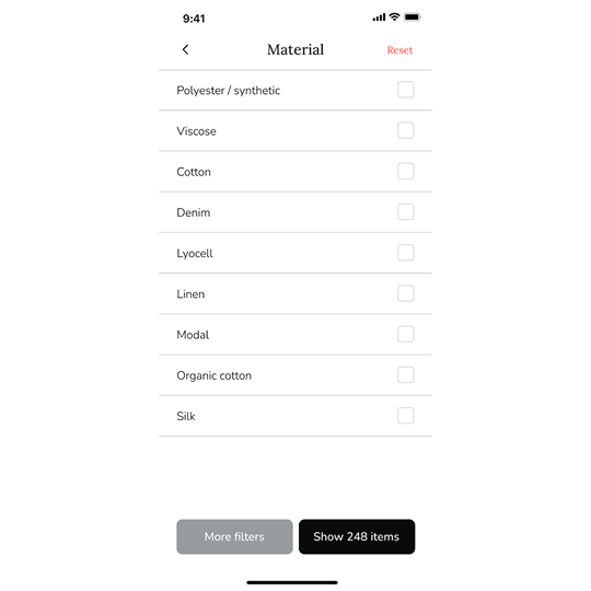 Clothing App UI Design