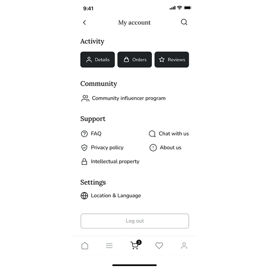 Clothing App UI Design