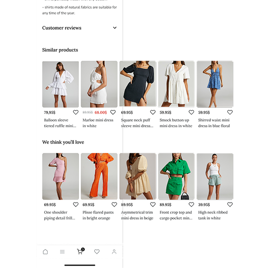Clothing App UI Design