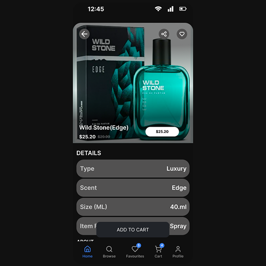 Male Accessories UI Design