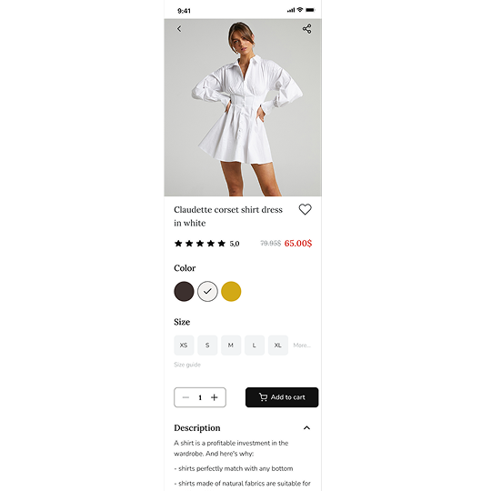 Clothing App UI Design