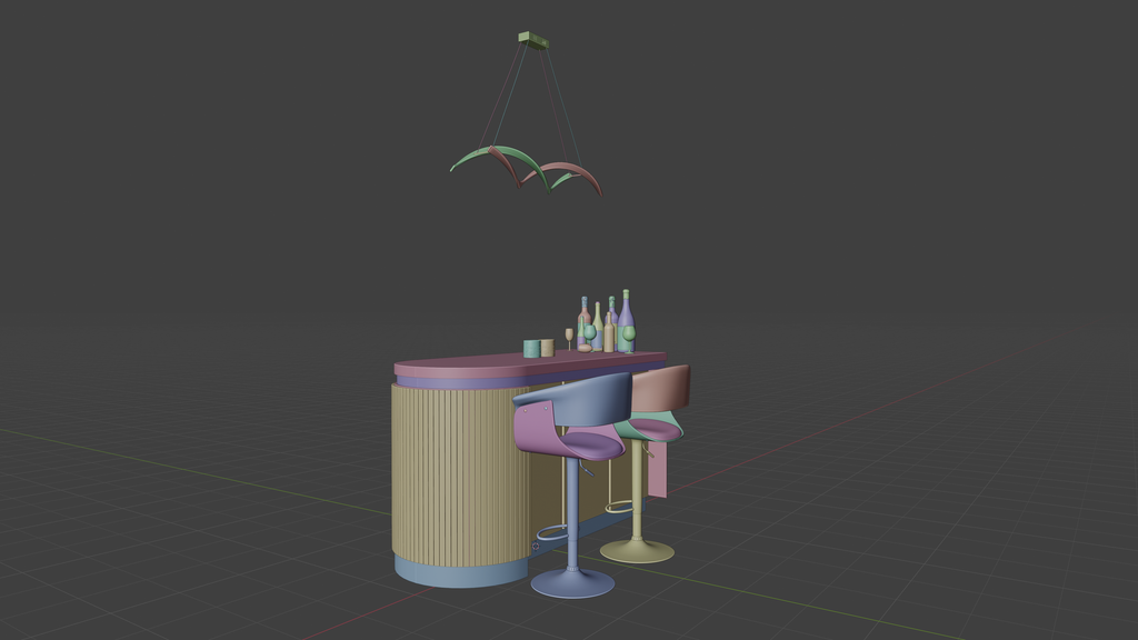 Bar Cabinet 1- 3D Model
