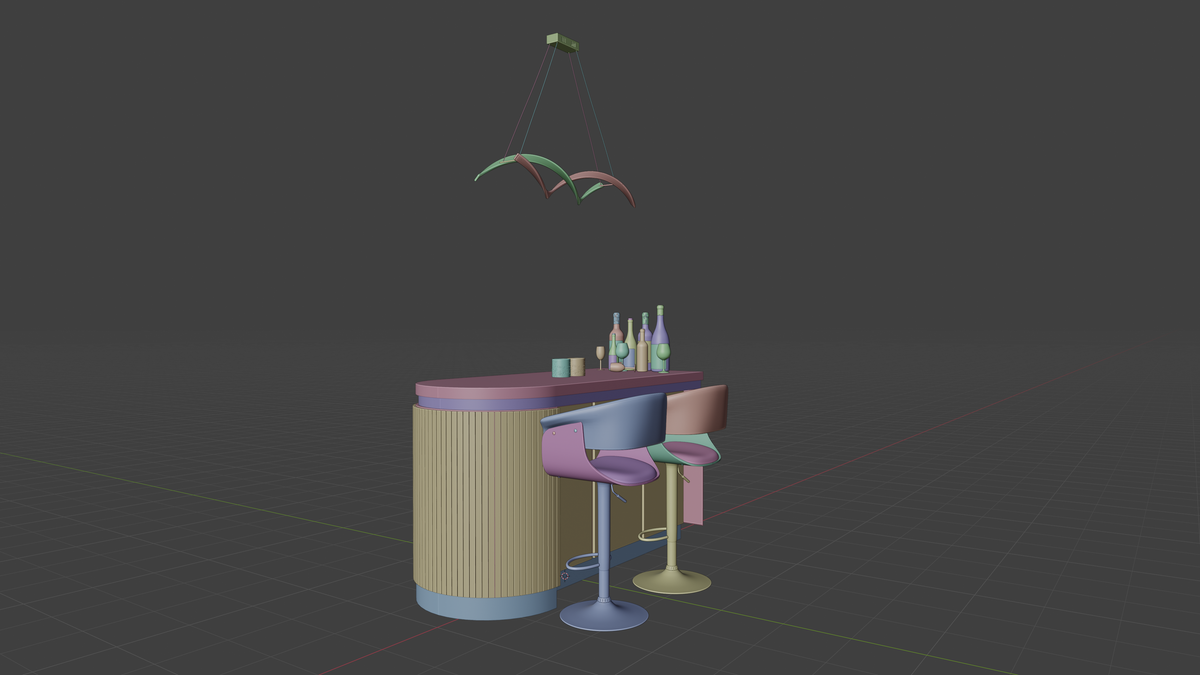 Bar Cabinet 1- 3D Model
