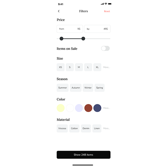 Clothing App UI Design